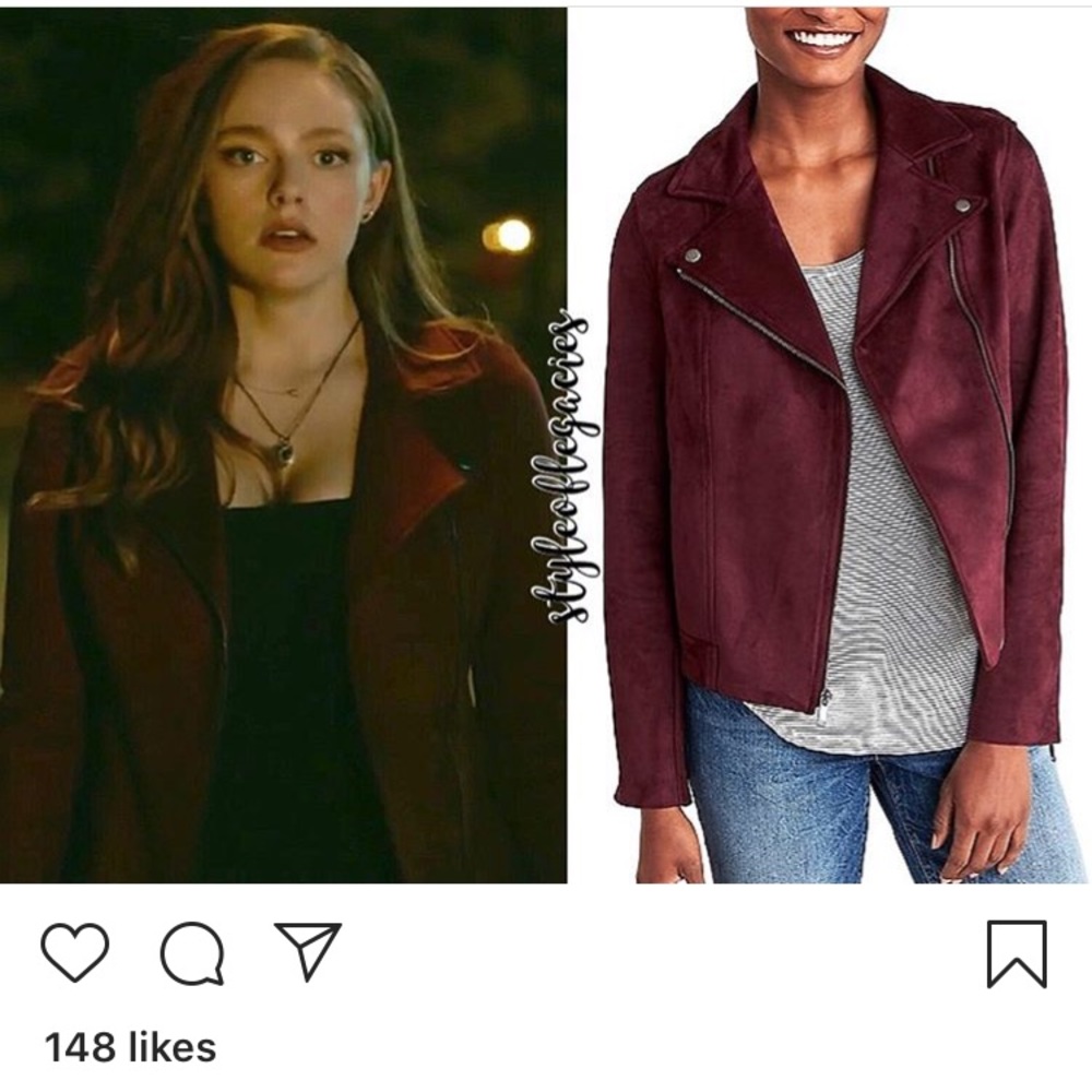 Red old navy Moto jacket.